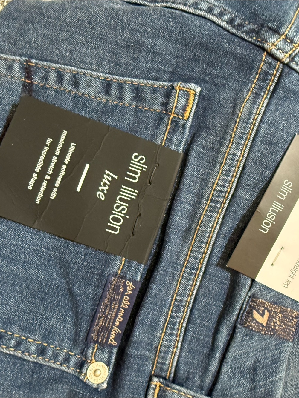 7 For All Mankind Slim Illusion Luxe Skinny Jeans in Denim Blue